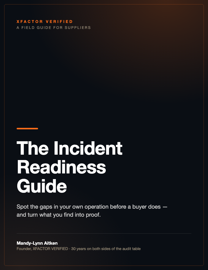 The Incident Readiness Guide. A field guide for suppliers, by Mandy-Lynn Aitken